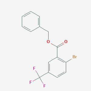 molecular formula C15H10BrF3O2 B8209348 Benzyl 2-bromo-5-(trifluoromethyl)benzoate 