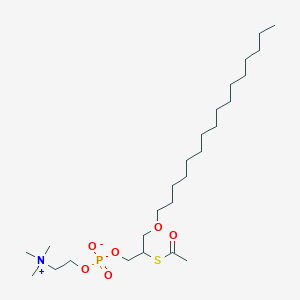 molecular formula C26H54NO6PS B8209434 (2-Acetylsulfanyl-3-hexadecoxypropyl) 2-(trimethylazaniumyl)ethyl phosphate 