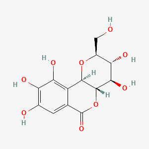 molecular formula C13H14O9 B8209469 (2S,3R,4R,4aS,10bR)-3,4,8,9,10-pentahydroxy-2-(hydroxymethyl)-3,4,4a,10b-tetrahydro-2H-pyrano[3,2-c]isochromen-6-one 