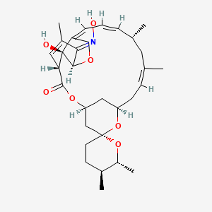 molecular formula C31H43NO7 B8209478 (1R,4S,5'S,6R,6'R,8R,10Z,13R,14Z,16Z,20R,21E,24S)-24-hydroxy-21-hydroxyimino-5',6',11,13,22-pentamethylspiro[3,7,19-trioxatetracyclo[15.6.1.14,8.020,24]pentacosa-10,14,16,22-tetraene-6,2'-oxane]-2-one 