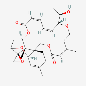 (3R,8R,12Z,17R,18Z,20Z,24R,25S,26S)-17-[(1R)-1-hydroxyethyl]-5,13,25-trimethylspiro[2,10,16,23-tetraoxatetracyclo[22.2.1.03,8.08,25]heptacosa-4,12,18,20-tetraene-26,2'-oxirane]-11,22-dione