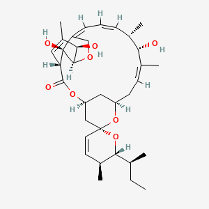 molecular formula C34H48O8 B8209591 (1'R,2R,3S,4'S,6S,8'R,10'Z,12'S,13'S,14'Z,16'Z,20'R,21'R,24'S)-2-[(2S)-butan-2-yl]-12',21',24'-trihydroxy-3,11',13',22'-tetramethylspiro[2,3-dihydropyran-6,6'-3,7,19-trioxatetracyclo[15.6.1.14,8.020,24]pentacosa-10,14,16,22-tetraene]-2'-one 