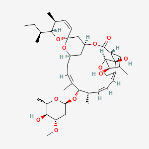 molecular formula C41H60O11 B8209593 (1'R,2R,3S,4'S,6S,8'R,10'Z,12'S,13'S,14'Z,16'Z,20'R,21'R,24'S)-2-[(2S)-butan-2-yl]-21',24'-dihydroxy-12'-[(2R,4S,5S,6S)-5-hydroxy-4-methoxy-6-methyloxan-2-yl]oxy-3,11',13',22'-tetramethylspiro[2,3-dihydropyran-6,6'-3,7,19-trioxatetracyclo[15.6.1.14,8.020,24]pentacosa-10,14,16,22-tetraene]-2'-one 
