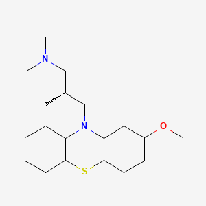 molecular formula C19H36N2OS B8209619 (2R)-3-(2-methoxy-1,2,3,4,4a,5a,6,7,8,9,9a,10a-dodecahydrophenothiazin-10-yl)-N,N,2-trimethylpropan-1-amine 