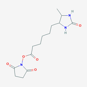 molecular formula C14H21N3O5 B8209637 2,5-dioxopyrrolidin-1-yl 6-((4R,5S)-5-methyl-2-oxoimidazolidin-4-yl)hexanoate 