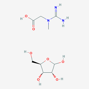 molecular formula C9H19N3O7 B8209742 2-[carbamimidoyl(methyl)amino]acetic acid;(3R,4S,5R)-5-(hydroxymethyl)oxolane-2,3,4-triol 