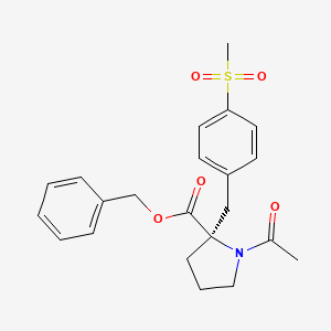 benzyl (2R)-1-acetyl-2-[(4-methylsulfonylphenyl)methyl]pyrrolidine-2-carboxylate