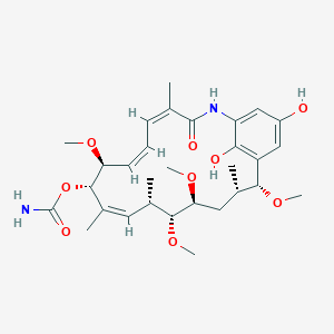 (15R)-18,21-didehydro-17-demethoxy-18,21-dideoxo-18,21-dihydroxy-15-methoxy-11-O-methyl-geldanamycin