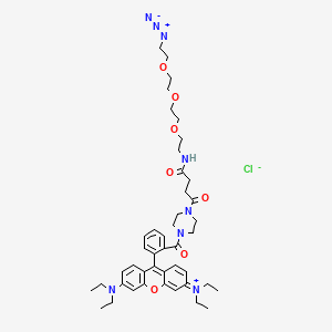 molecular formula C44H59ClN8O7 B8209786 Rhodamine-N3 chloride 