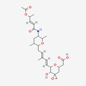 2-[5-[(1E,3E)-5-[5-[[(E)-4-acetyloxypent-2-enoyl]amino]-3,6-dimethyloxan-2-yl]-3-methylpenta-1,3-dienyl]-4-hydroxy-1,6-dioxaspiro[2.5]octan-7-yl]acetic acid