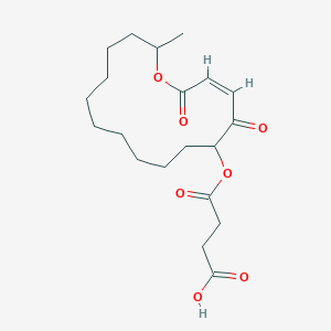 molecular formula C20H30O7 B8209812 4-[[(3Z)-16-methyl-2,5-dioxo-1-oxacyclohexadec-3-en-6-yl]oxy]-4-oxobutanoic acid 