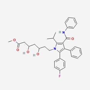 molecular formula C34H37FN2O5 B8209833 Methyl 7-[2-(4-fluorophenyl)-3-phenyl-4-(phenylcarbamoyl)-5-propan-2-ylpyrrol-1-yl]-3,5-dihydroxyheptanoate 