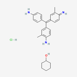 4-[(E)-(4-aminophenyl)-(4-imino-3-methylcyclohexa-2,5-dien-1-ylidene)methyl]-2-methylaniline;cyclohexanol;hydrochloride