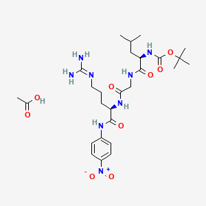 molecular formula C27H44N8O9 B8210006 Boc-LGR-pNA (acetate) 