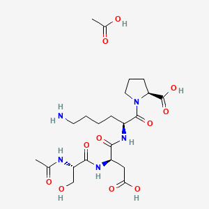 molecular formula C22H37N5O11 B8210093 N-Acetyl-Ser-Asp-Lys-Pro (acetate) 