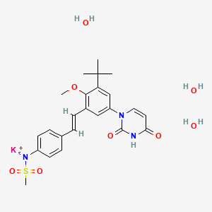 molecular formula C24H32KN3O8S B8210107 ABT-072 (potassium trihydrate) 