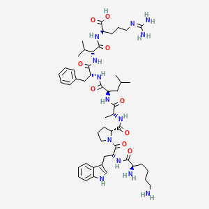 molecular formula C51H77N13O9 B8210141 H-D-Lys-D-Trp-D-Pro-D-Ala-D-Leu-D-Phe-D-Val-D-Arg-OH 