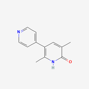 molecular formula C12H12N2O B8210420 3,6-dimethyl-5-pyridin-4-yl-1H-pyridin-2-one 