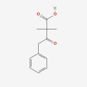 molecular formula C12H14O3 B8210442 2,2-Dimethyl-3-oxo-4-phenylbutanoic acid 