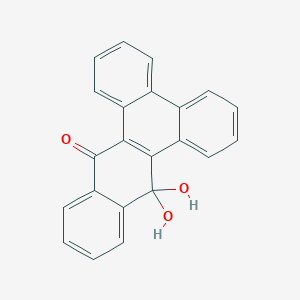 molecular formula C22H14O3 B8210464 9,9-Dihydroxybenzo[b]triphenylen-14-one 