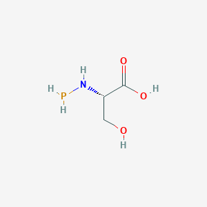 molecular formula C3H8NO3P B8210492 (2S)-3-hydroxy-2-(phosphanylamino)propanoic acid 