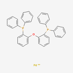 molecular formula C36H28OP2Pd+2 B8210508 [2-(2-Diphenylphosphanylphenoxy)phenyl]-diphenylphosphane;palladium(2+) 