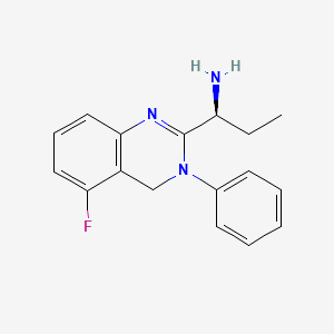 molecular formula C17H18FN3 B8210529 (1S)-1-(5-fluoro-3-phenyl-4H-quinazolin-2-yl)propan-1-amine 
