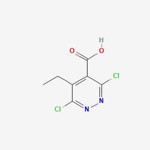 molecular formula C7H6Cl2N2O2 B8210537 3,6-Dichloro-5-ethylpyridazine-4-carboxylic acid 