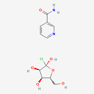 molecular formula C11H15ClN2O6 B8210559 (2S,3R,4S,5R)-2-chloro-5-(hydroxymethyl)oxolane-2,3,4-triol;pyridine-3-carboxamide 