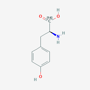 molecular formula C9H11NO3 B082106 (2S)-2-Amino-3-(4-hydroxyphenyl)(114C)propanoic acid CAS No. 14330-68-8