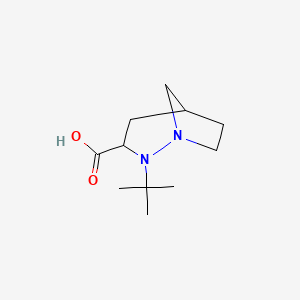 molecular formula C11H20N2O2 B8210645 2-Tert-butyl-1,2-diazabicyclo[3.2.1]octane-3-carboxylic acid 