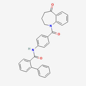 N-[4-(5-oxo-3,4-dihydro-2H-1-benzazepine-1-carbonyl)phenyl]-2-phenylbenzamide