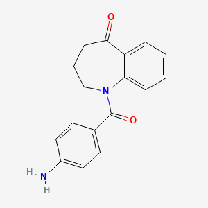 molecular formula C17H16N2O2 B8210687 1-(4-aminobenzoyl)-2,3,4,5-tetrahydro-1H-1-benzazepin-5-one CAS No. 137976-09-1