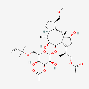 [(2S)-2-[(3R,4R,8S,9S,10R,11R,14R)-8-[(2S,3S,4R,5S,6S)-4-acetyloxy-3,5-dihydroxy-6-(2-methylbut-3-en-2-yloxymethyl)oxan-2-yl]oxy-4,9-dihydroxy-14-(methoxymethyl)-3,10-dimethyl-6-tricyclo[9.3.0.03,7]tetradeca-1,6-dienyl]propyl] acetate