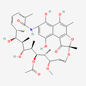 [(7S,11S,12R,13S,14R,15R,16R,17S,18S)-2,15,17,27,29-pentahydroxy-11-methoxy-3,7,12,14,16,18,22-heptamethyl-6,23-dioxo-8,30-dioxa-24-azatetracyclo[23.3.1.14,7.05,28]triaconta-1(29),2,4,9,19,21,25,27-octaen-13-yl] acetate