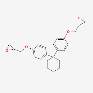 molecular formula C24H28O4 B8210812 Oxirane, 2,2'-[cyclohexylidenebis(4,1-phenyleneoxymethylene)]bis- CAS No. 13446-84-9