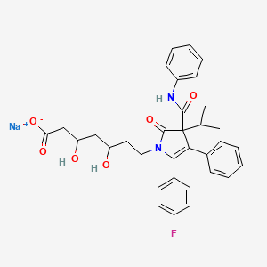 molecular formula C33H34FN2NaO6 B8210857 Sodium;7-[5-(4-fluorophenyl)-2-oxo-4-phenyl-3-(phenylcarbamoyl)-3-propan-2-ylpyrrol-1-yl]-3,5-dihydroxyheptanoate 