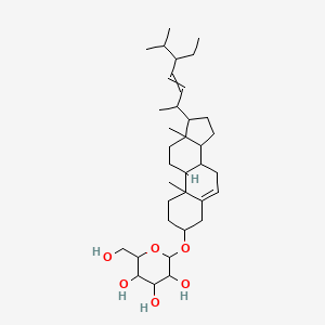 molecular formula C35H58O6 B8210863 2-[[17-(5-ethyl-6-methylhept-3-en-2-yl)-10,13-dimethyl-2,3,4,7,8,9,11,12,14,15,16,17-dodecahydro-1H-cyclopenta[a]phenanthren-3-yl]oxy]-6-(hydroxymethyl)oxane-3,4,5-triol 