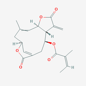 molecular formula C20H22O6 B8210871 [(3S,4R,8R,12S)-10-methyl-5-methylidene-6,14-dioxo-7,13-dioxatricyclo[10.2.1.04,8]pentadeca-1(15),9-dien-3-yl] (Z)-2-methylbut-2-enoate 