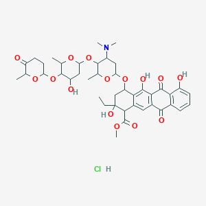 Aclacinomycin A hydrochloride; Aclarubicin HCl; Antibiotic MA144A1;MA-144A1;MA144A1;MA 144A1