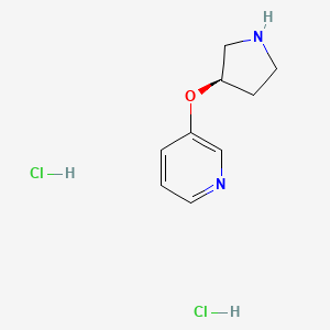 molecular formula C9H14Cl2N2O B8210891 (R)-3-(3-Pyrrolidinyloxy)pyridine 2HCl 