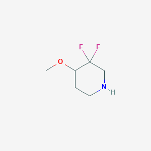 molecular formula C6H11F2NO B8210907 3,3-Difluoro-4-methoxypiperidine 