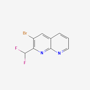 molecular formula C9H5BrF2N2 B8210918 3-Bromo-2-(difluoromethyl)-1,8-naphthyridine 