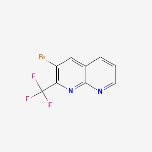 molecular formula C9H4BrF3N2 B8210922 3-Bromo-2-(trifluoromethyl)-1,8-naphthyridine 