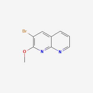 molecular formula C9H7BrN2O B8210927 3-Bromo-2-methoxy-1,8-naphthyridine 