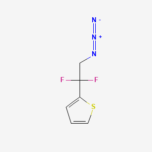 molecular formula C6H5F2N3S B8210957 2-(2-Azido-1,1-difluoroethyl)thiophene 