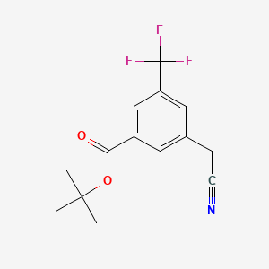 molecular formula C14H14F3NO2 B8210965 Tert-butyl 3-(cyanomethyl)-5-(trifluoromethyl)benzoate 