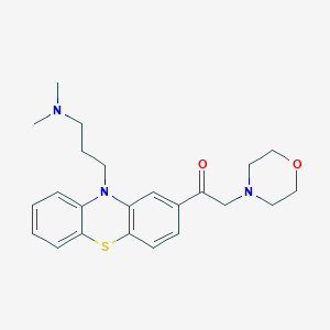 molecular formula C23H29N3O2S B082110 Ketone, 10-(3-(dimethylamino)propyl)phenothiazin-2-YL morpholinomethyl- CAS No. 13065-64-0