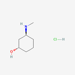 molecular formula C7H16ClNO B8211055 trans-3-Methylamino-cyclohexanol hydrochloride 
