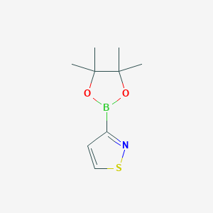 molecular formula C9H14BNO2S B8211135 3-(4,4,5,5-Tetramethyl-1,3,2-dioxaborolan-2-yl)isothiazole 